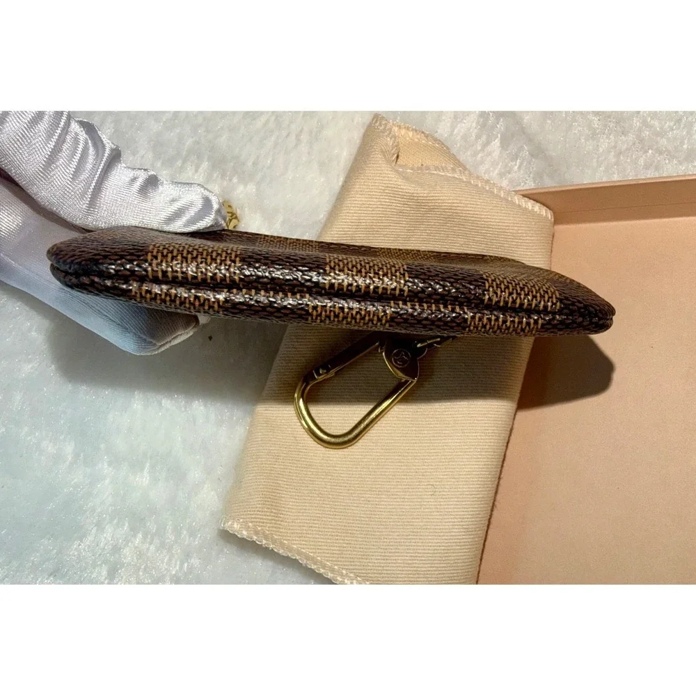 Louis Vuitton Damier Ebene Canvas Key Pouch Holder Wallet